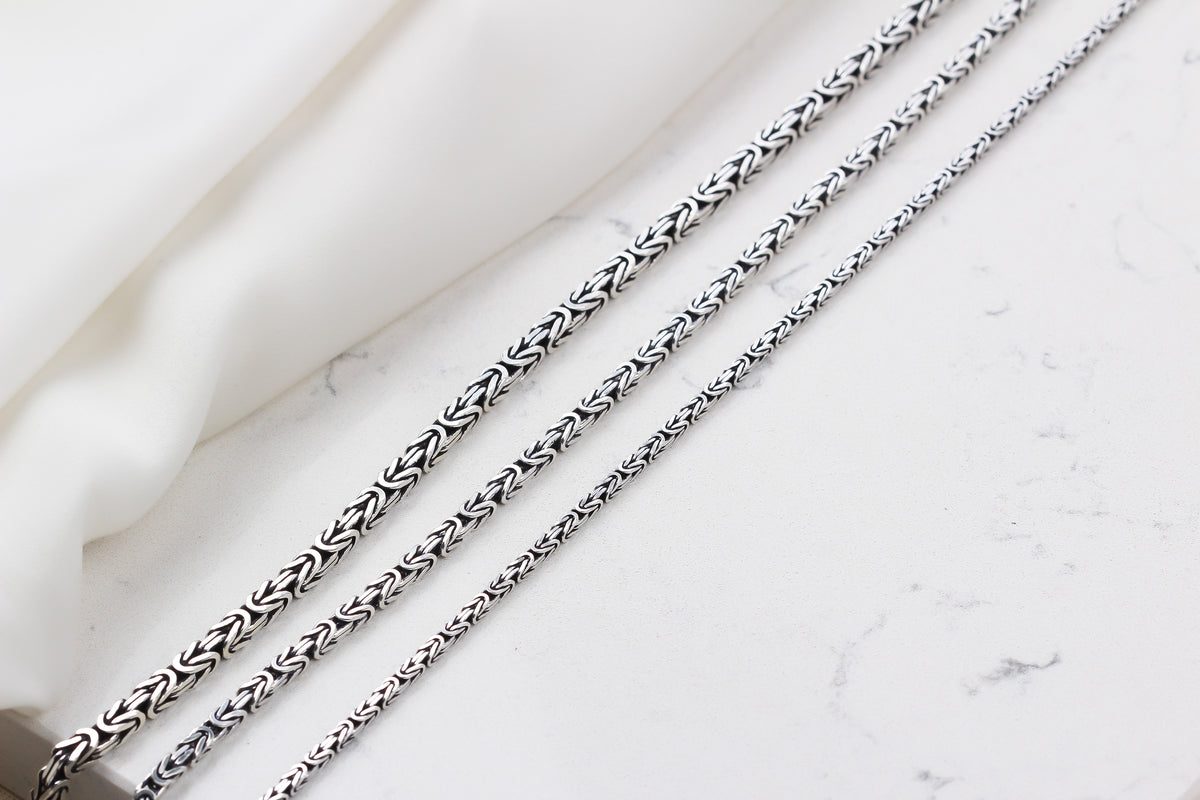 925k Sterling Silver 4mm King Chain Necklace - alternate view 4