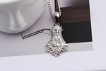 925k Sterling Silver Gourmet Chain Virgin Mary Necklace - alternate view 4