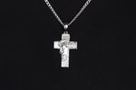 925k Sterling Silver Gourmet Chain Jesus Christ Cross Necklace - alternate view 4