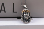 925k Sterling Silver Gourmet Chain Jesus Christ Necklace - alternate view 3