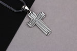 925k Sterling Silver Men Cross Silver Necklace - alternate view 3