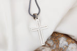 925k Sterling Silver Men Cross Silver Necklace - alternate view 3
