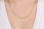 925k Sterling Silver Cube Chain Necklace - alternate view 4