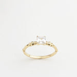 14k Solid Gold Baguette Solitaire Ring - alternate view 2