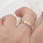 14k Solid Gold Stone-Set Asymmetrical Ring - alternate view 5