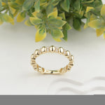 14k Solid Gold Stone-Set Dome Ring - alternate view 6