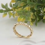 14k Solid Gold Stone-Set Dome Ring - alternate view 7