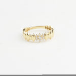 14k Solid Gold Stone-Set Marquise Ring - alternate view 6