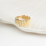 14k Solid Gold Asymmetrical Ring - alternate view 8