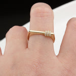 14k Solid Gold Stone-Set Ring - alternate view 2