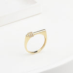 14k Solid Gold Stone-Set Ring - alternate view 4