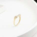 14k Solid Gold Stone-Set Ring - alternate view 5