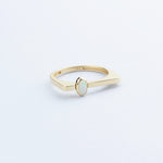 14k Solid Gold White Opal Stone Ring - alternate view 7