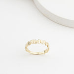 14k Solid Gold Asymmetrical Ring - alternate view 3