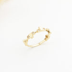 14k Solid Gold Stone-Set Asymmetrical Ring - alternate view 6