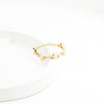 14k Solid Gold Stone-Set Asymmetrical Ring - alternate view 7