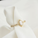 14k Solid Gold Stone-Set Retro Ring - alternate view 8