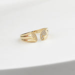 14k Solid Gold Butterfly Ring - alternate view 3