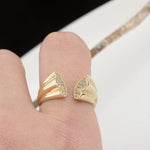 14k Solid Gold Butterfly Ring - alternate view 5