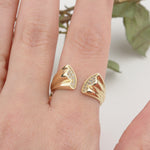14k Solid Gold Butterfly Ring - alternate view 6