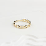14k Solid Gold Chain Ring - alternate view 4