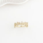 14k Solid Gold Stone-Set Flower Ring - alternate view 5