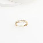 14k Solid Gold Stone-Set Leaf Ring - alternate view 6