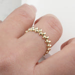 14k Solid Gold Asymmetrical Ring - alternate view 3