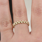 14k Solid Gold Asymmetrical Ring - alternate view 4