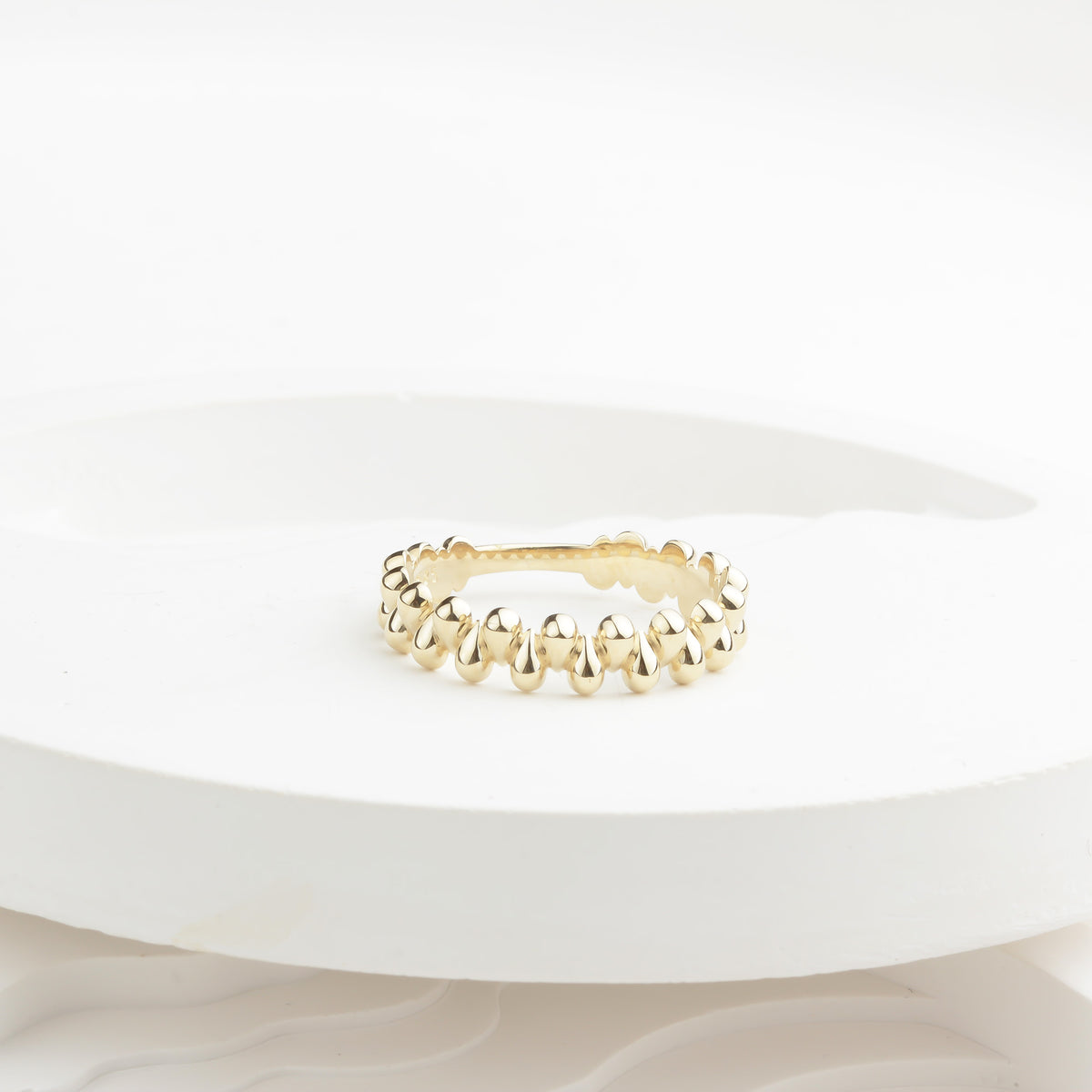 14k Solid Gold Asymmetrical Ring - alternate view 6