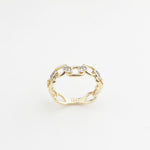 14k Solid Gold Stone-Set Asymmetrical Ring - alternate view 5