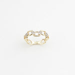 14k Solid Gold Stone-Set Asymmetrical Ring - alternate view 6