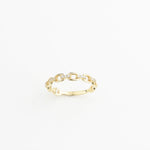 14k Solid Gold Stone-Set Chain Ring - alternate view 6