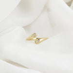 14k Solid Gold Stone-Set Ring - alternate view 2