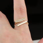 14k Solid Gold Stone-Set Ring - alternate view 2