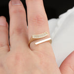 14k Solid Gold Stone-Set Ring