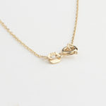 14k Solid Gold Red Enamel Heart Necklace - alternate view 5