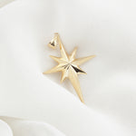 14k Solid Gold North Star Pendant - alternate view 2
