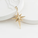 14k Solid Gold North Star Pendant - alternate view 6