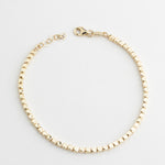 14k Solid Gold Cube Bracelet
