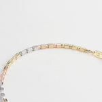 14k Solid Gold Three-Tone Bracelet - alternate view 3