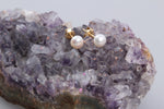 14k Solid Gold Pearl Earrings - alternate view 4
