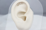 14k Solid Gold Baguette Helix Piercing - alternate view 3