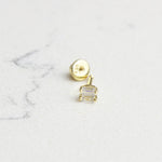 14k Solid Gold Geometric Helix Piercing - alternate view 2