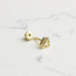 14k Solid Gold Diamond Helix Piercing - alternate view 2