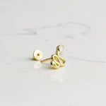 14k Solid Gold Snake Helix Piercing - alternate view 2