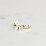 14k Solid Gold Five Stone Helix Piercing - alternate view 2
