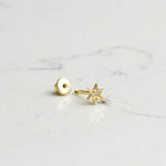 14k Solid Gold Pole Star Helix Piercing - alternate view 2