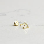 14k Solid Gold Triangle Helix Piercing - alternate view 2