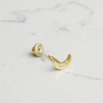 14k Solid Gold Moon Helix Piercing - alternate view 2